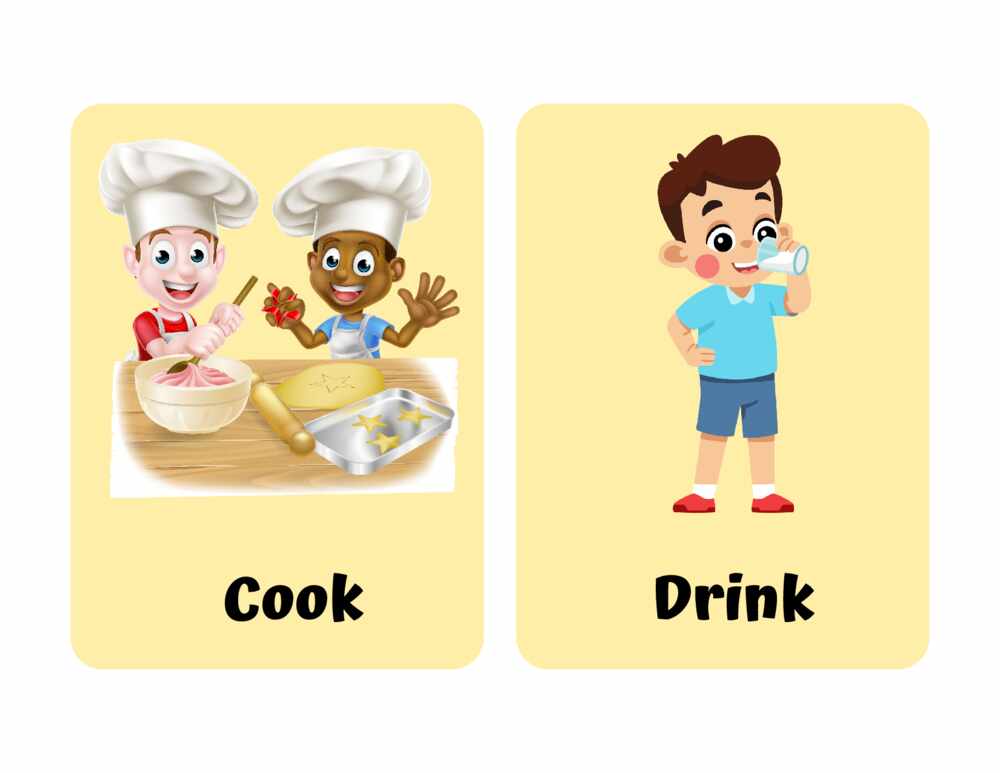 Actions Verbs Flashcards